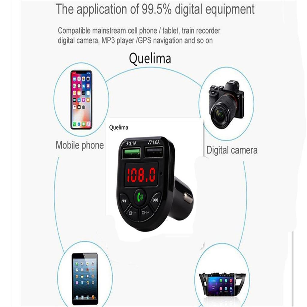 Wireless FM   Radio Adapter Dual USB Charger Car