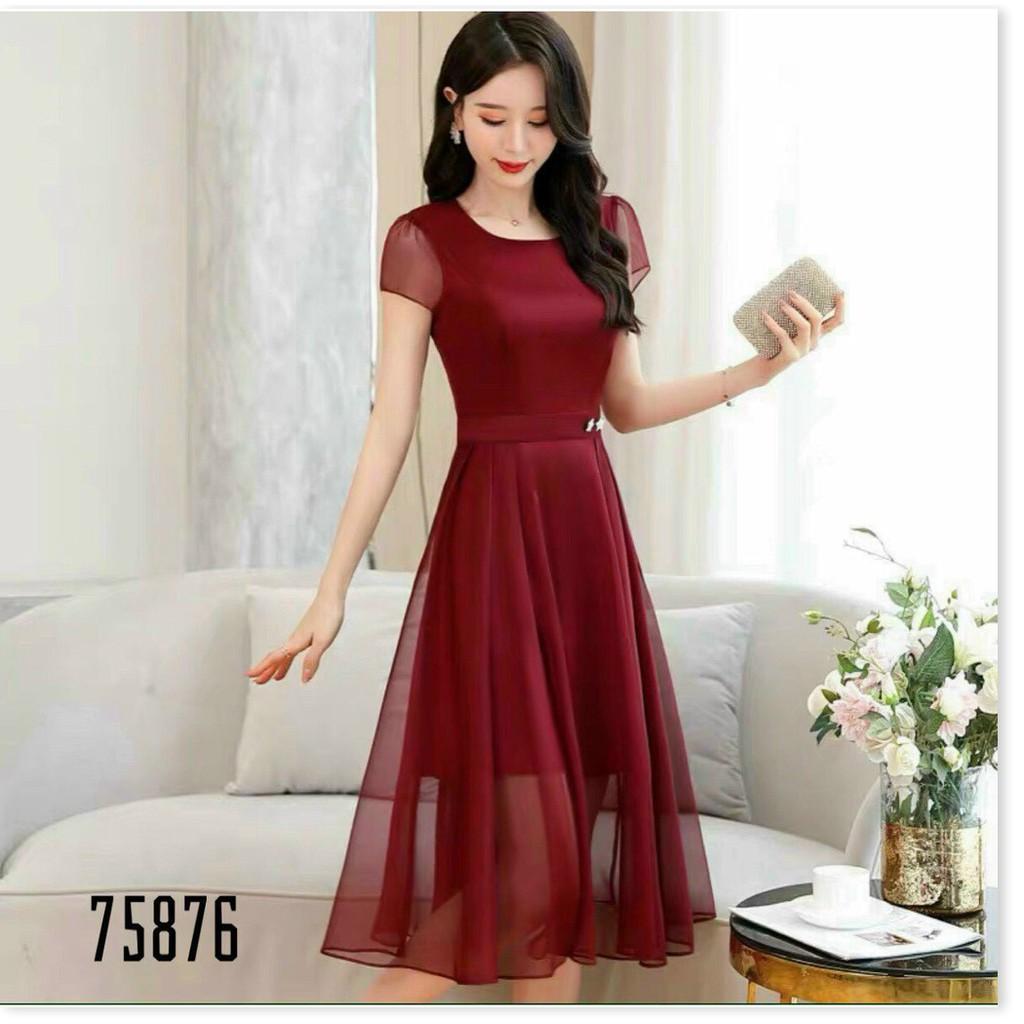 ĐẦM VOAN CHIFFON,CHẤT LIỆU VÃI THOÁNG MÁT,THIẾT KẾ HỌA TIẾT TRƠN NHƯNG KHÔNG KÉM PHẦN SANG TRỌNG THỜI TRANG KME.STORE