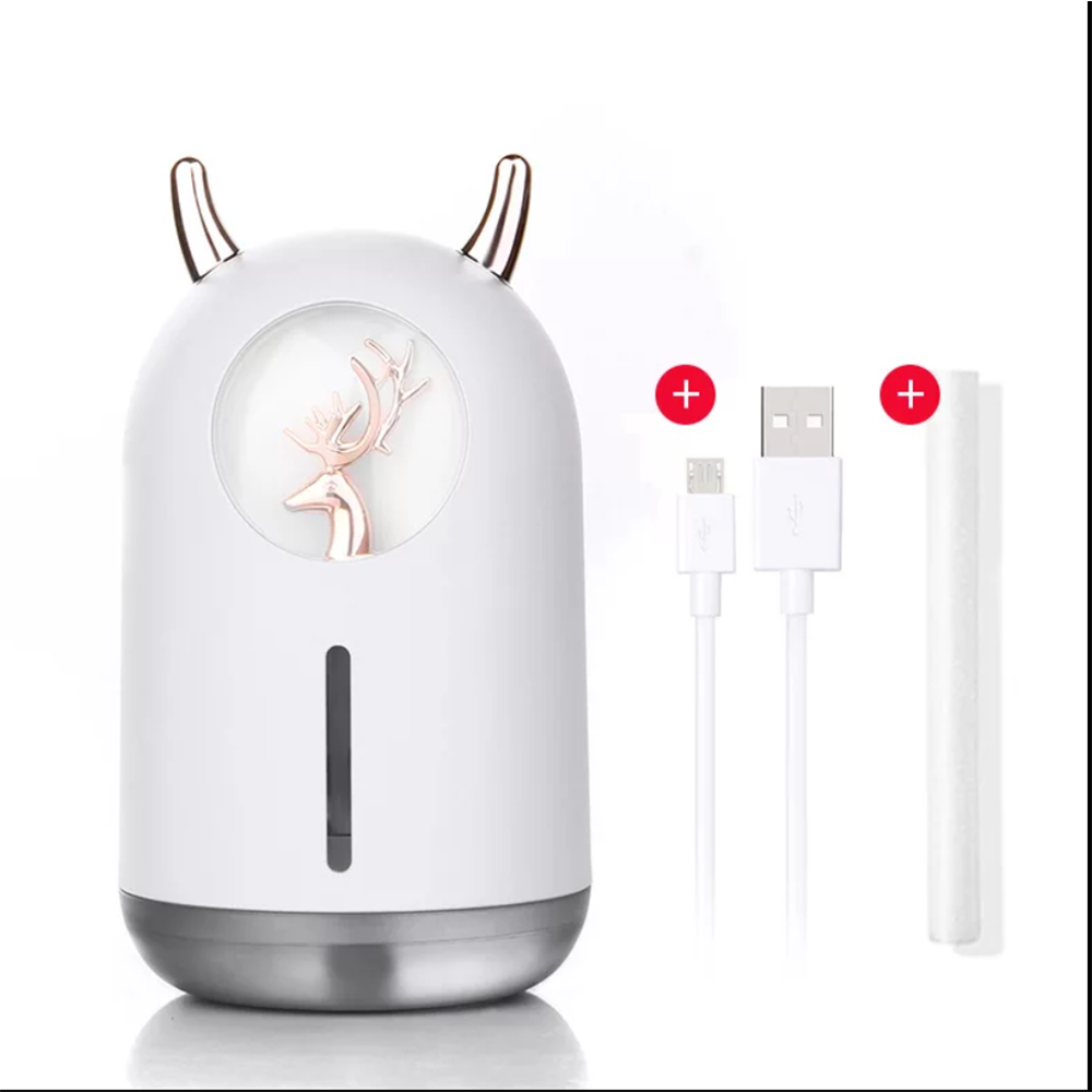 300ML Siêu Âm Thanh Máy Tạo Độ Ẩm Không Khí Nhiều Hươu Máy Phun Sương Tạo Độ Ẩm Mini Usb Di Động Máy Tạo Độ Ẩm Không Khí Gia Đình Dưỡng Ẩm Làm Thơm Phòng