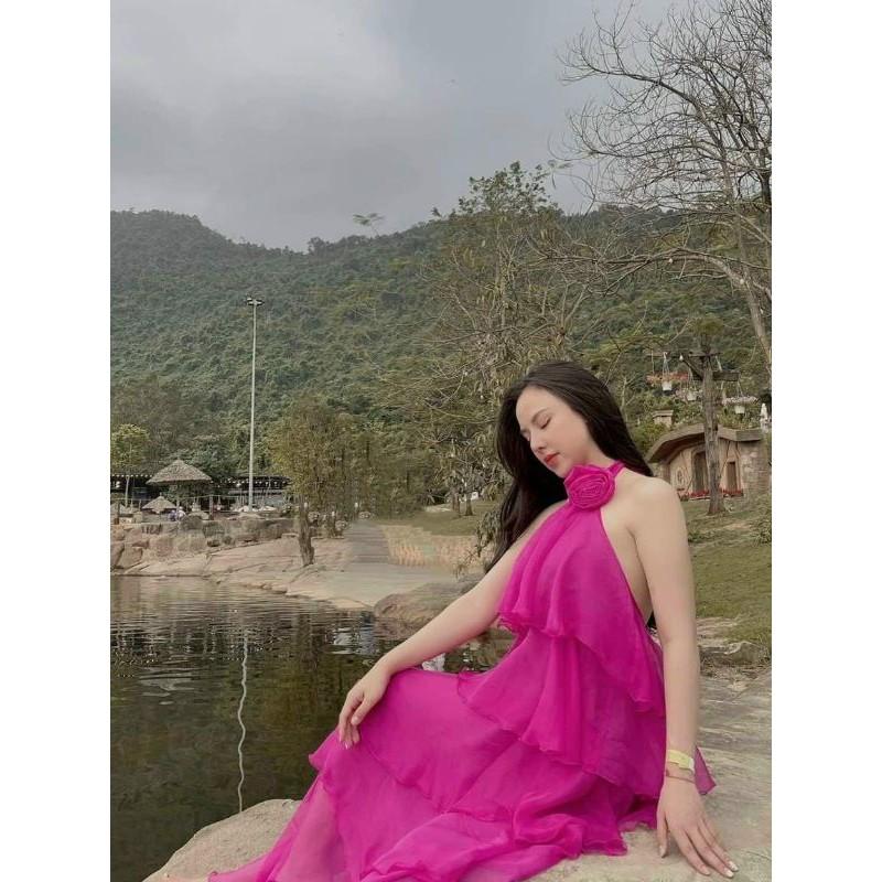 Đầm maxi bông