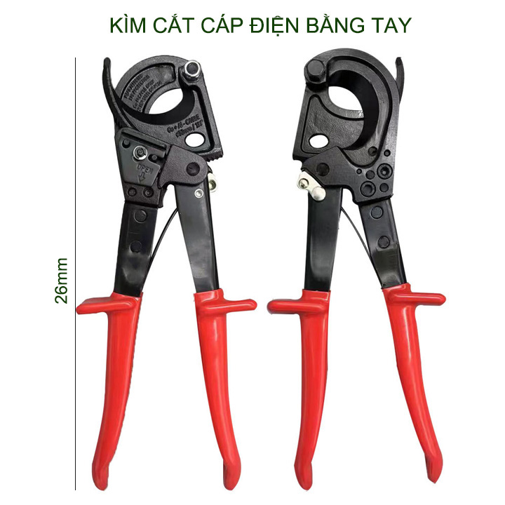 Kìm cắt cáp điện cầm tay 325A, dùng cho cáp đơn 240mm2 hoặc đường kính cáp tới 28mm
