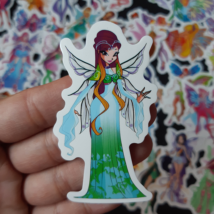 Bộ Sticker dán cao cấp chủ đề WINX CÔNG CHÚA PHÉP THUẬT - Dùng dán Xe, dán mũ bảo hiểm, dán Laptop