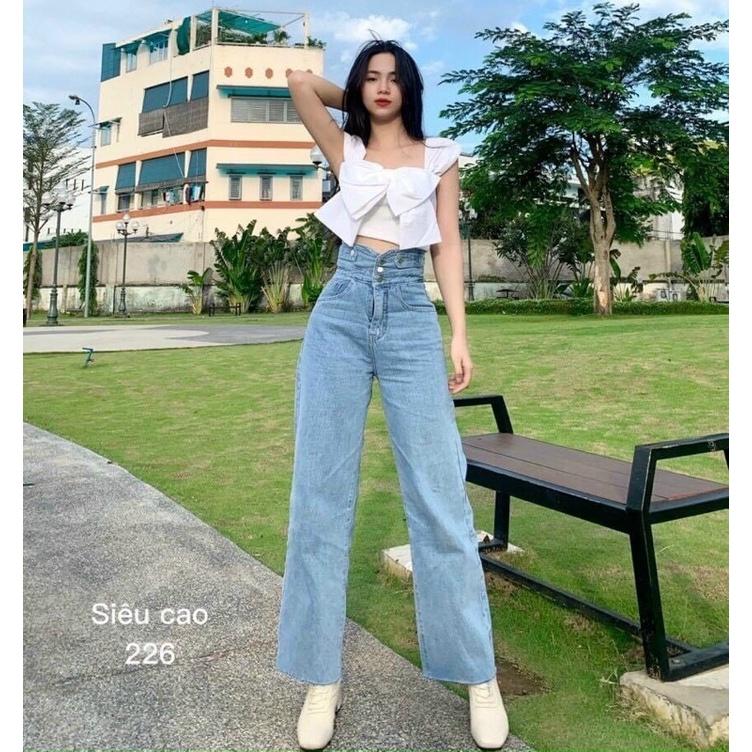 Quần Baggy Jeans Lưng Cao