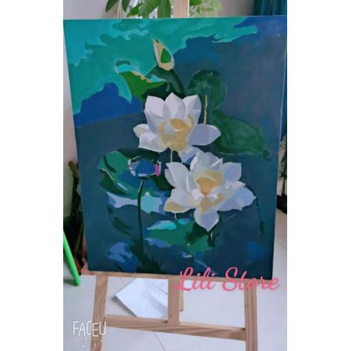 Tranh sơn dầu số hóa DIY khổ 40x50cm đã căng khung - Tranh về Phật