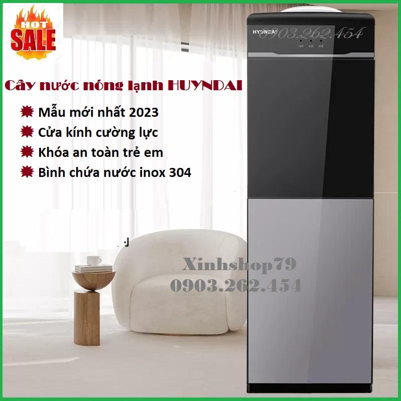 Cây nước nóng lạnh HUYNDAI BL-LWS13 mẫu mới 2023, khóa an toàn trẻ em, cửa kính cường lực sang trọng - BH12 tháng