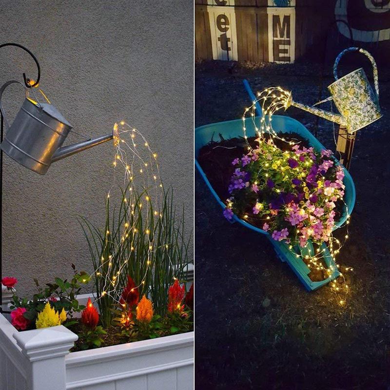 Dây đèn LED 280 bóng với 14 vòng hoa trang trí giáng sinh tiệc cưới