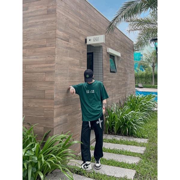 ÁO THUN PLANET 11 : 11 XANH hot trend cotton 100% 2 chiều