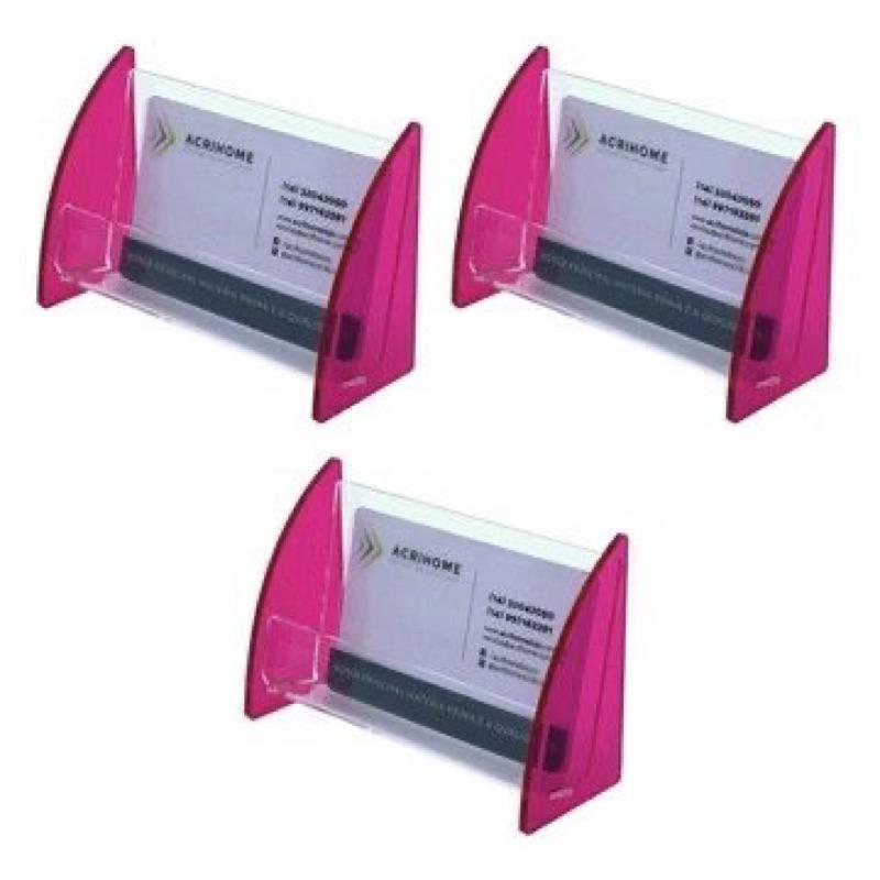 Hộp mica đựng card visit/ Kệ đựng name card, nhiều màu sắc - Đỏ