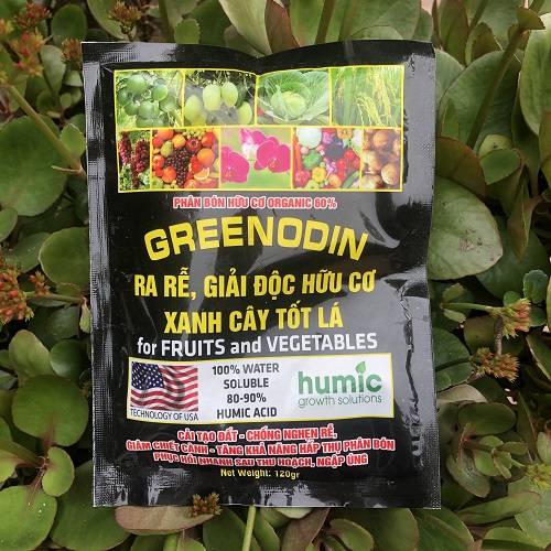 Phân bón hữu cơ GREENODIN cải tạo đất - hỗ trợ vi sinh có lợi, ra rễ, xanh cây tốt lá