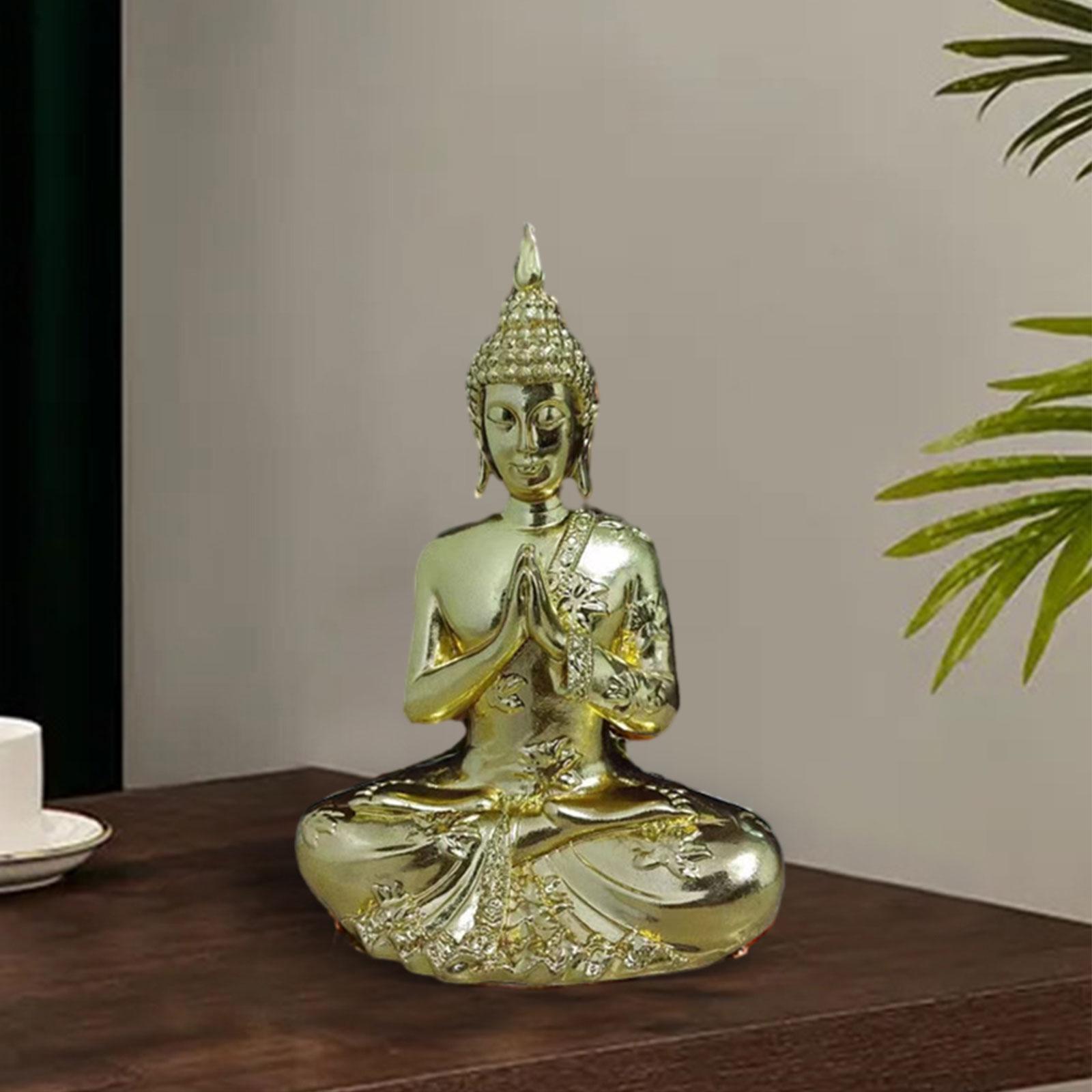Buddha Statue Resin Buddha Figurine Resin Sculpture for Home Office Tabletop