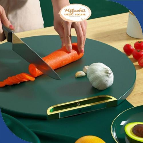 Thớt Nhựa PE đa năng chống nấm mốc kháng khuẩn, Thớt tròn đường kính 33cm-Vệ Sinh Dễ Dàng