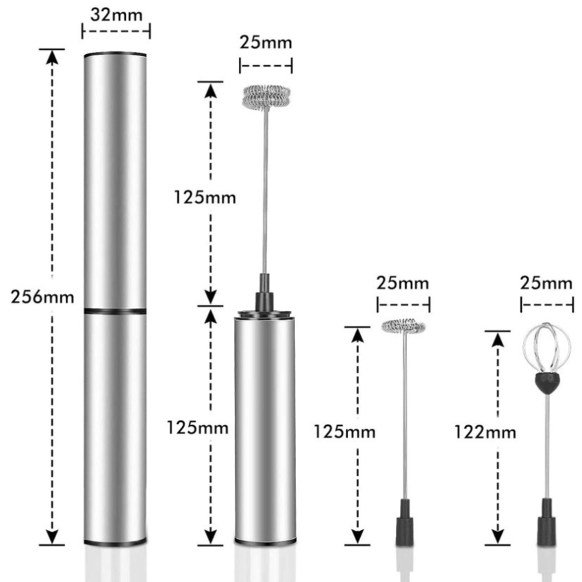 Máy đánh trứng, tạo bọt cà phê cầm tay MFB1501Z, dung lượng pin 800mAh, tốc độ 13000 vòng/phút