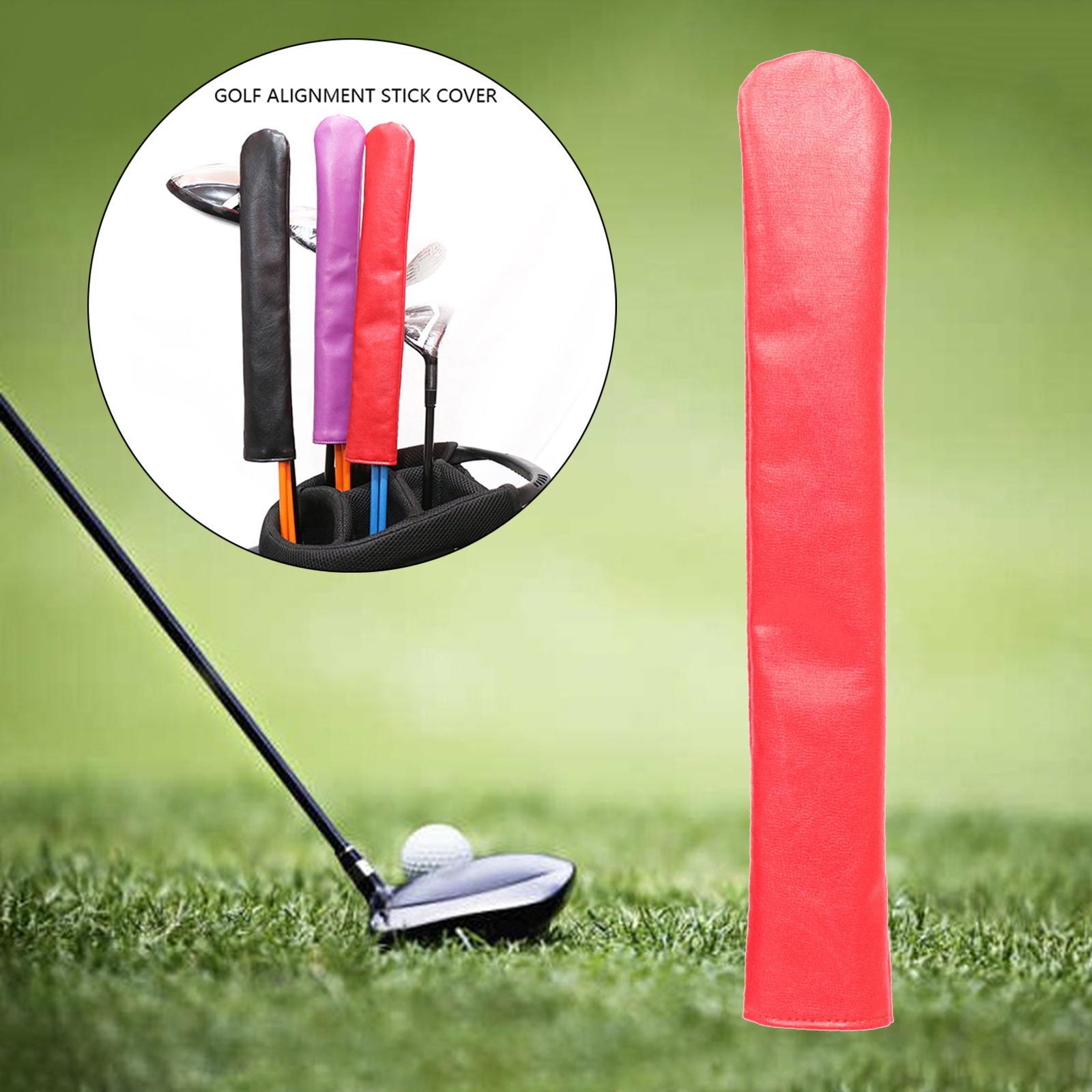 2x Golf Alignment Stick Cover Stick Holder Golf Club Protector Case 33x5.8cm
