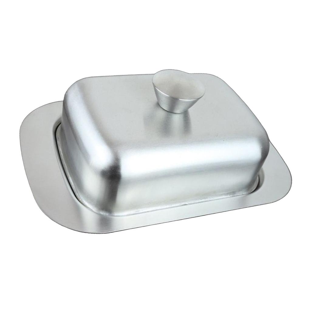 Stainless Steel Covered Butter Dish, Butter Serving Tray With Lid, Food Storage Container & Organizer Bins For Party Countertop