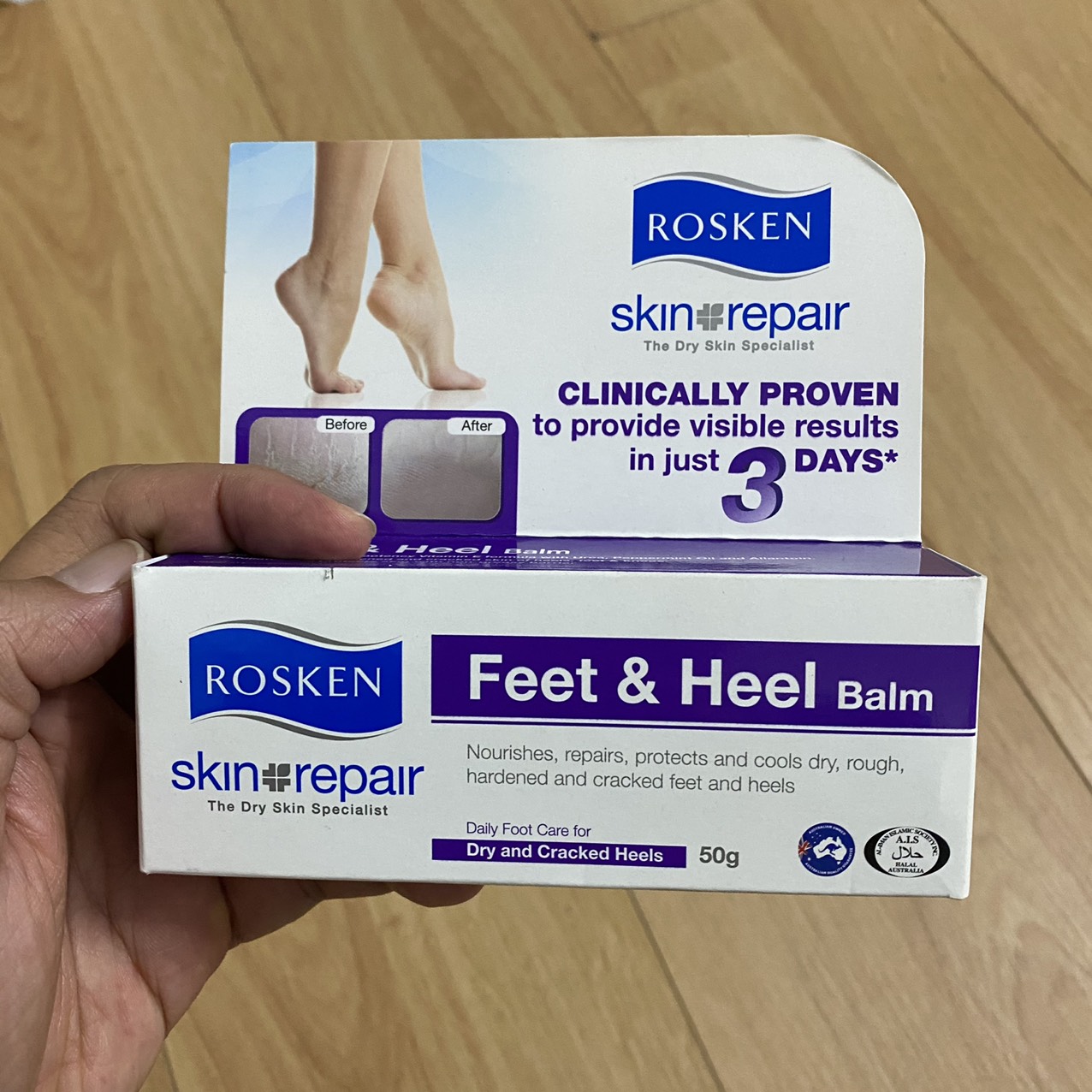 Kem dưỡng tay và chân Rosken Skin Repair Feet Heel Balm 50g - làm mềm vết chai sần, lành vết nứt