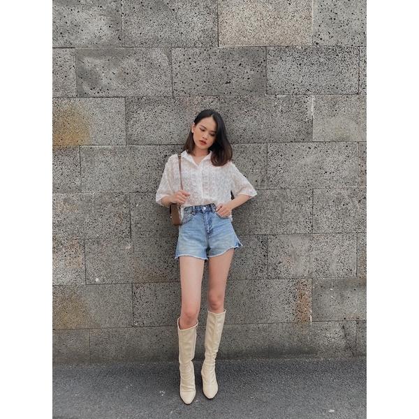Quần Shorts jean lưng cao REVERCLOTHINGS Senka