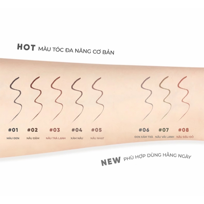 JUDYDOLL Bút kẻ mắt nước Siêu mảnh Slim liquid eyeliner Chống nước Lâu trôi Không lem Đầu 0,014mm