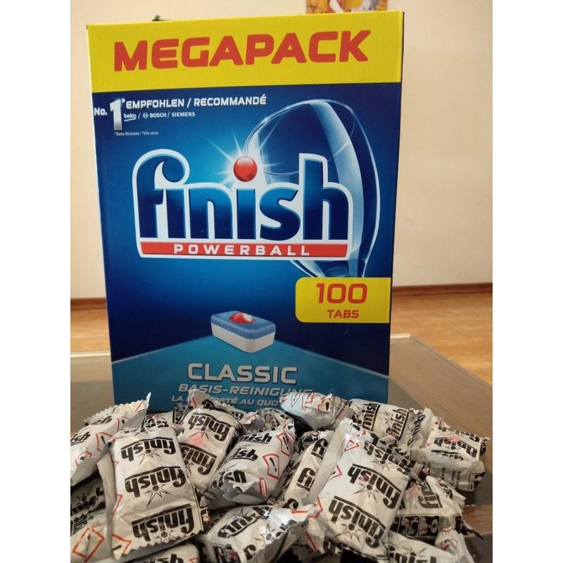 Viên Rửa Chén Bát Ly Finish 100 Viên (Tích Hợp 3 trong 1) Tặng viên Alio dùng thử