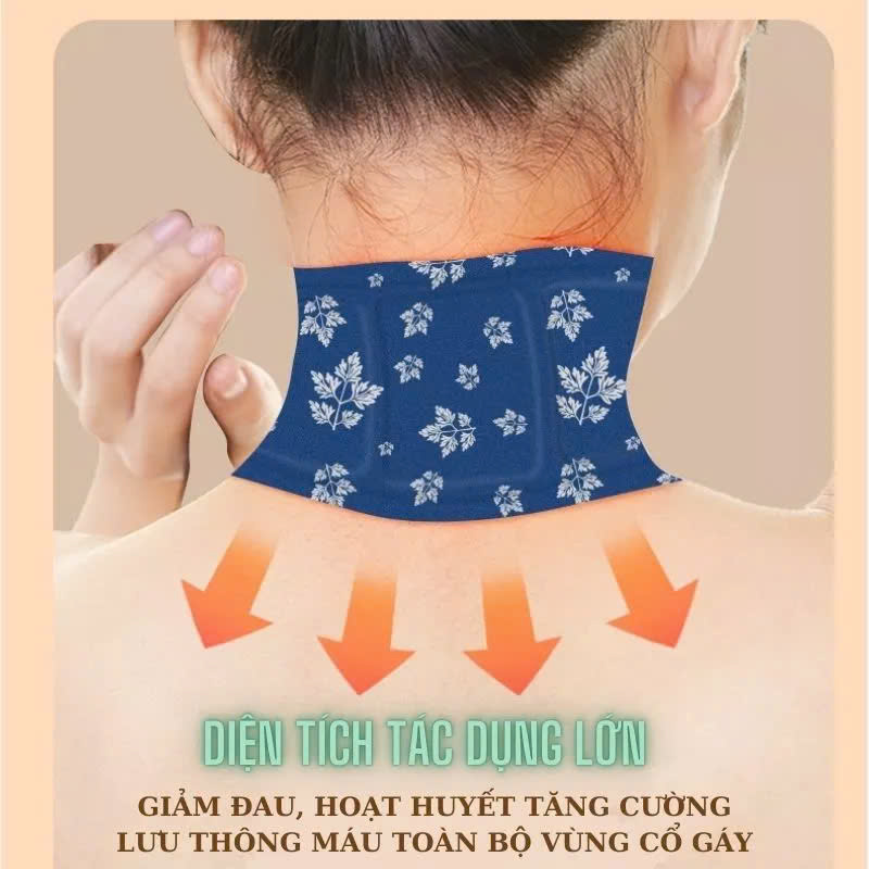 COMBO 2 Đai Dán Nóng Chườm Cổ Vai Gáy Hamart Xông Hơi Nhiệt Giảm Đau Thư Giãn Cổ Vai Gáy Hiệu Quả