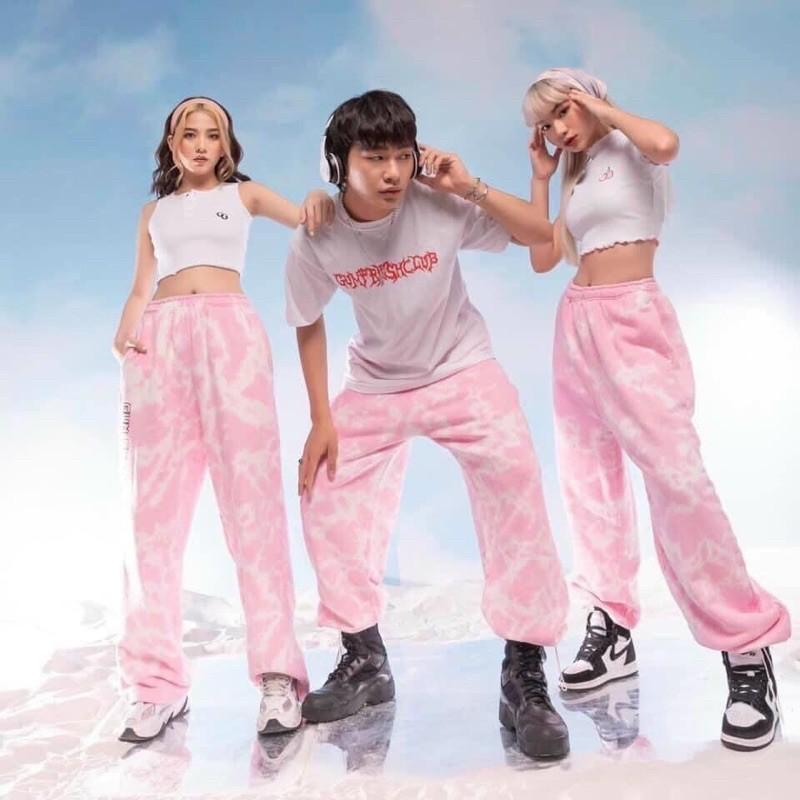 Quần Jogger Nam, Nữ Loang Màu Dài Ống Rộng Có Bo SIMPLE Ulzzang Unisex