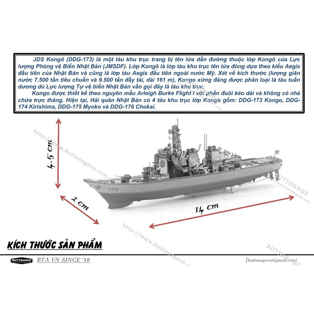 Mô Hình Lắp Ráp 3d Tàu khu trục Lớp Kongo