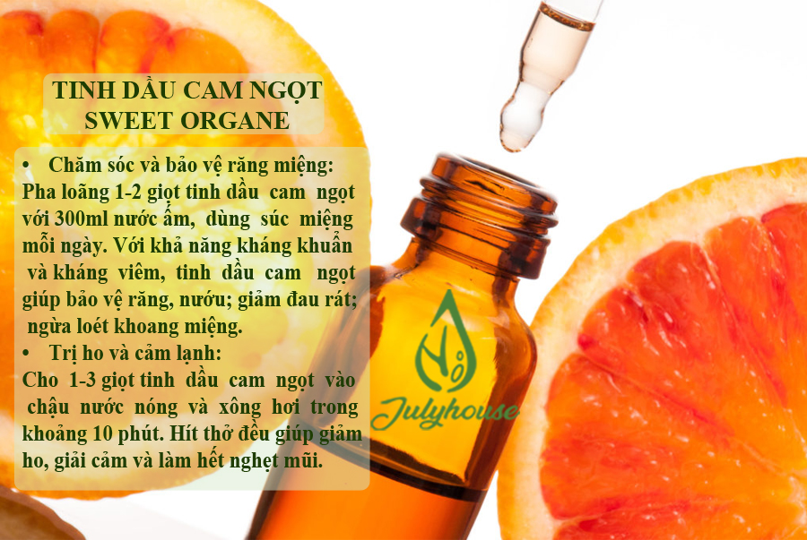 Tinh dầu cam ngọt 10ml JULYHOUSE