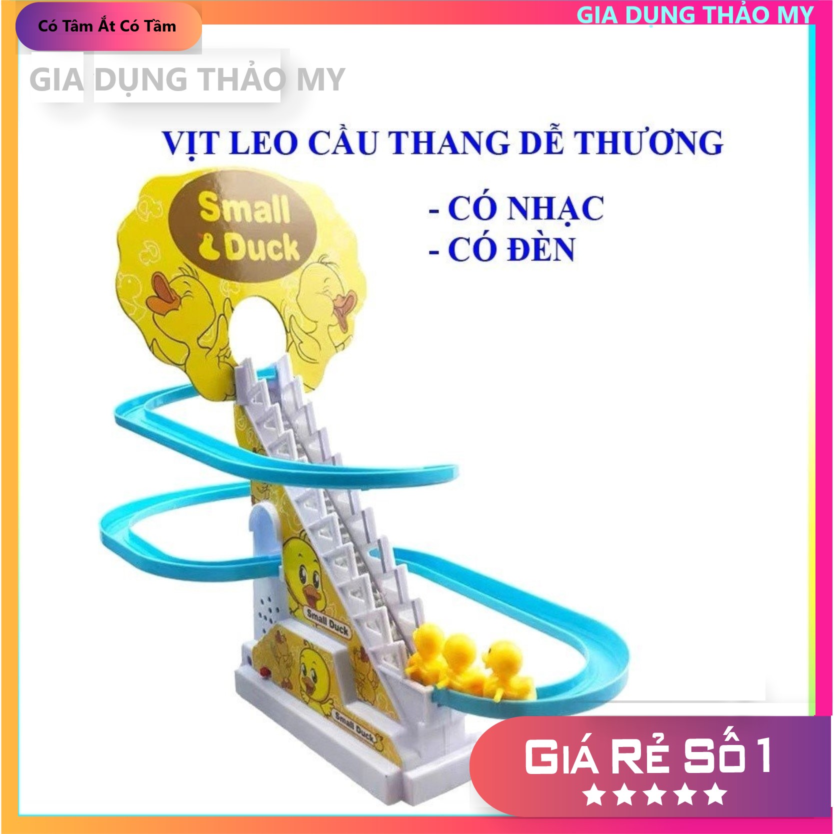 Đồ chơi Vịt leo cầu thang cầu trượt vui nhộn an toàn cho bé