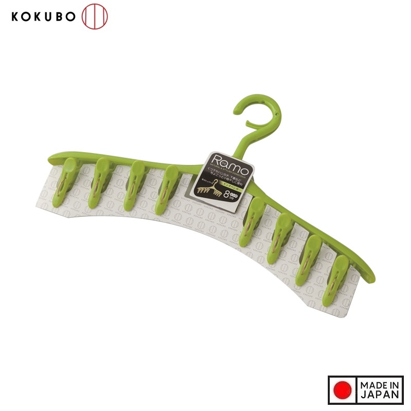 Móc phơi quần áo 8 kẹp Kokubo Ramo - Made in Japan
