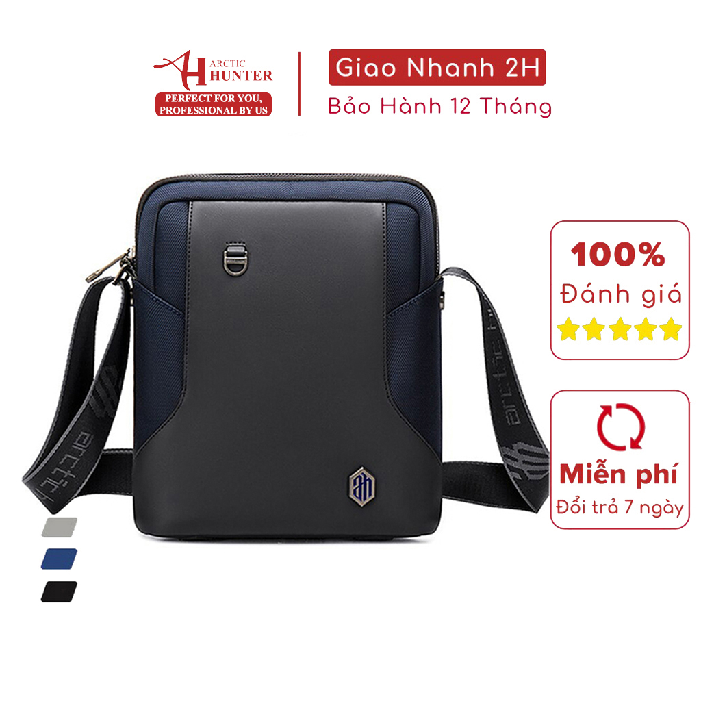 Túi đeo chéo nam Arctic Hunter K00096 chất liệu Oxford chống thấm nước, đựng ipad, thiết kế nhiều ngăn tiện dụng