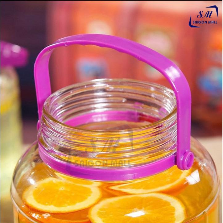 Bình Ngâm Rượu Thủy Tinh Quai Xách 10 lít có van hoặc không van