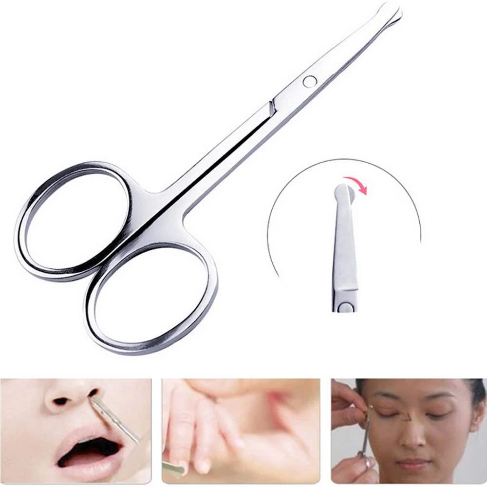 Kéo Cắt Tỉa Lông Mũi Đầu Tròn KM 604- Thép Không Gỉ Cao Cấp - Thiết Kế Nhỏ - Gọn - Nhẹ - An toàn