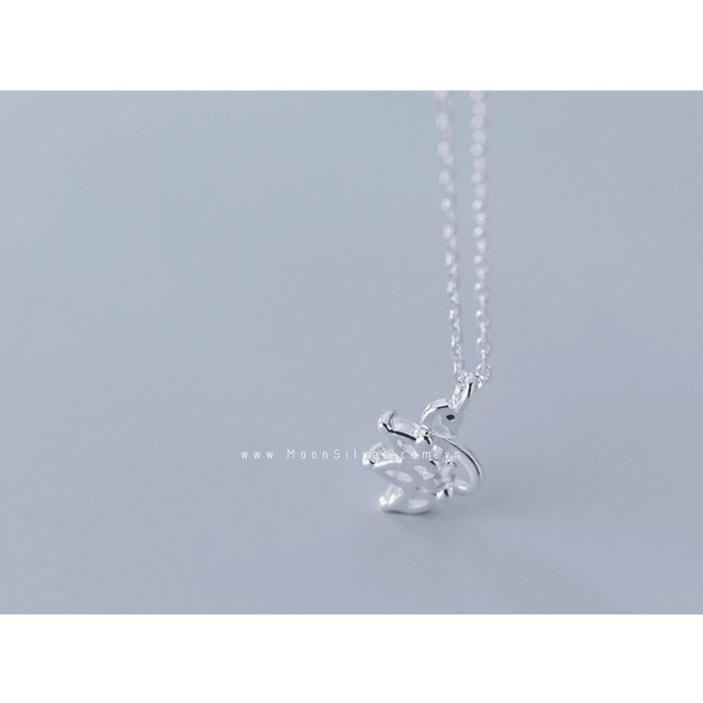 Dây chuyền bạc Moonsilver hình thiên nga đính đá