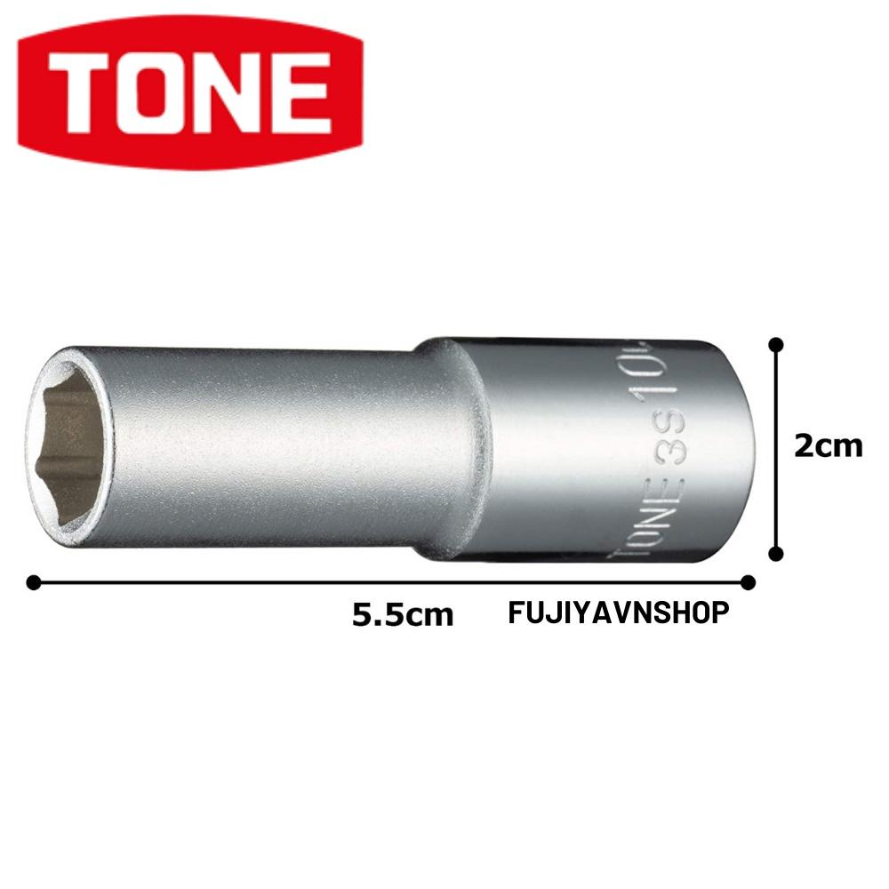 Đầu tuýp dài 6 cạnh Tone HP3S-10L ra lục giác 10mm