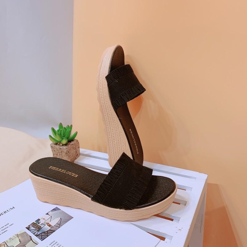 Dép đế xuồng quai ngang bản nhún