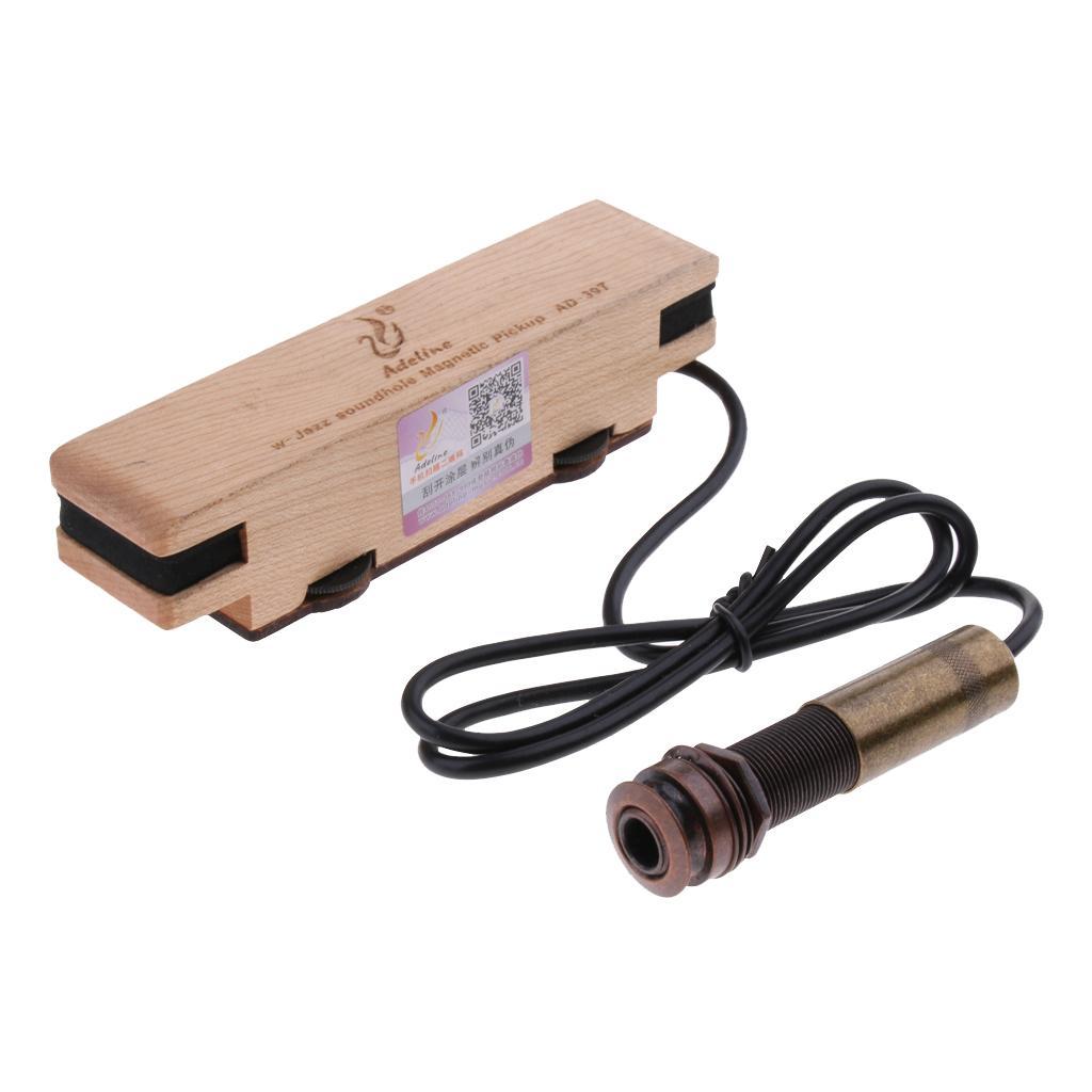 Ukulele Guitar Sound Hole Pickup EQ Equalizer Bass/ 2-Band Tuner
