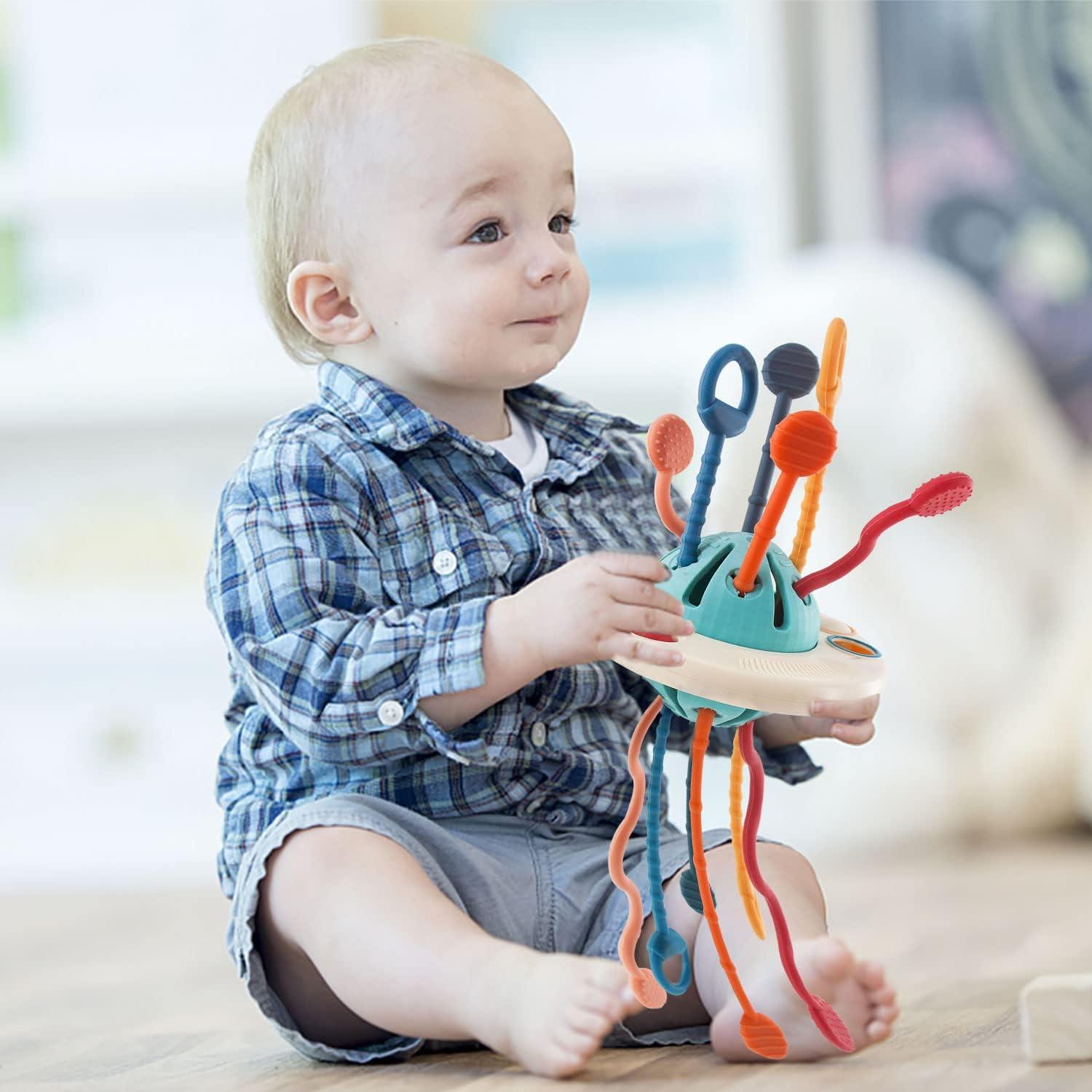 Đồ chơi cảm giác trẻ em bé 18 tháng, đấu thầu UFO trong chất lượng của em bé silicone cho bé, đồ chơi Montessori trong 1 năm, đồ chơi hoạt động giáo dục cho các kỹ năng vận động tốt