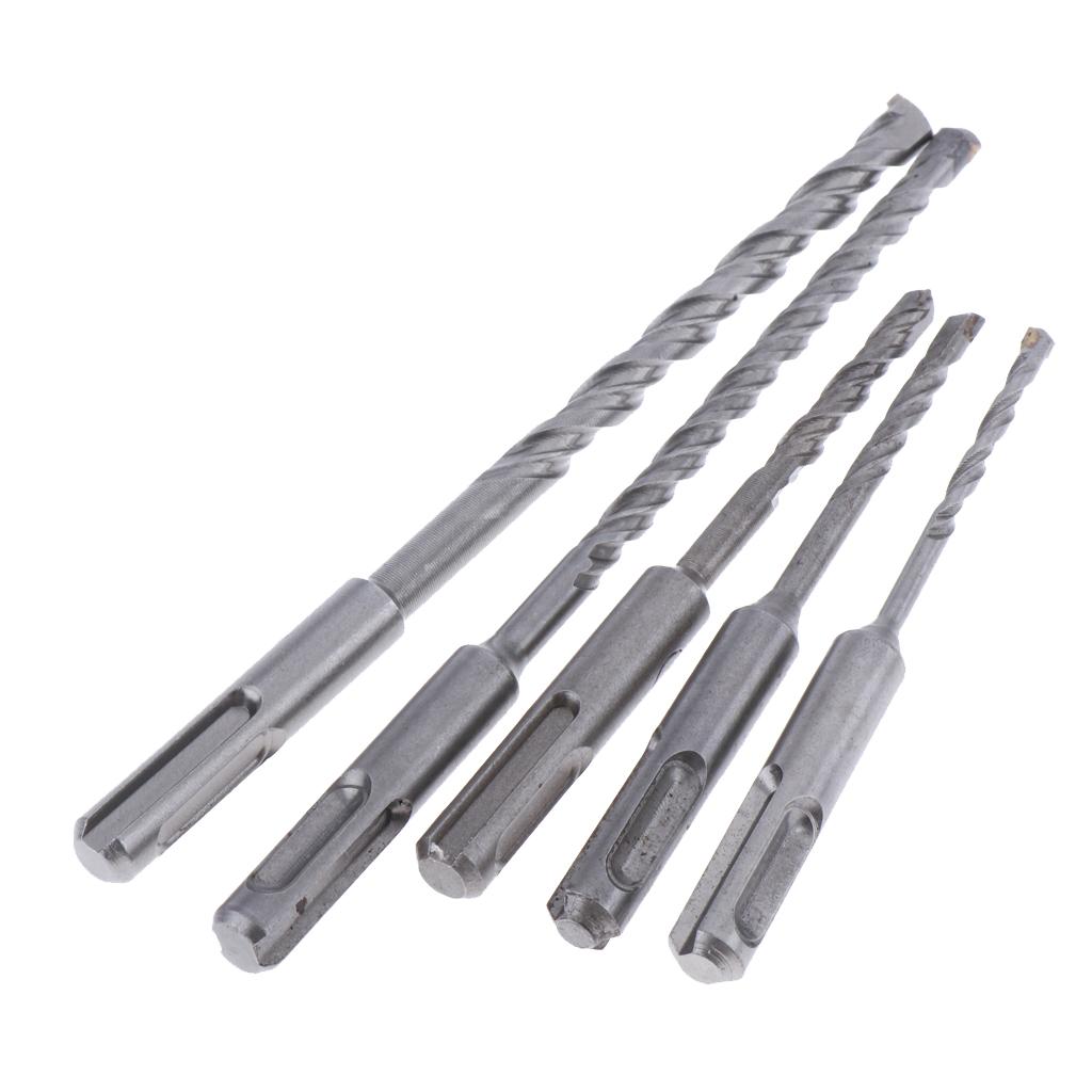 5x Bộ Mũi Khoan cho Gạch Bê Tông Gạch Kính Nhựa và Gỗ Carbide Đầu