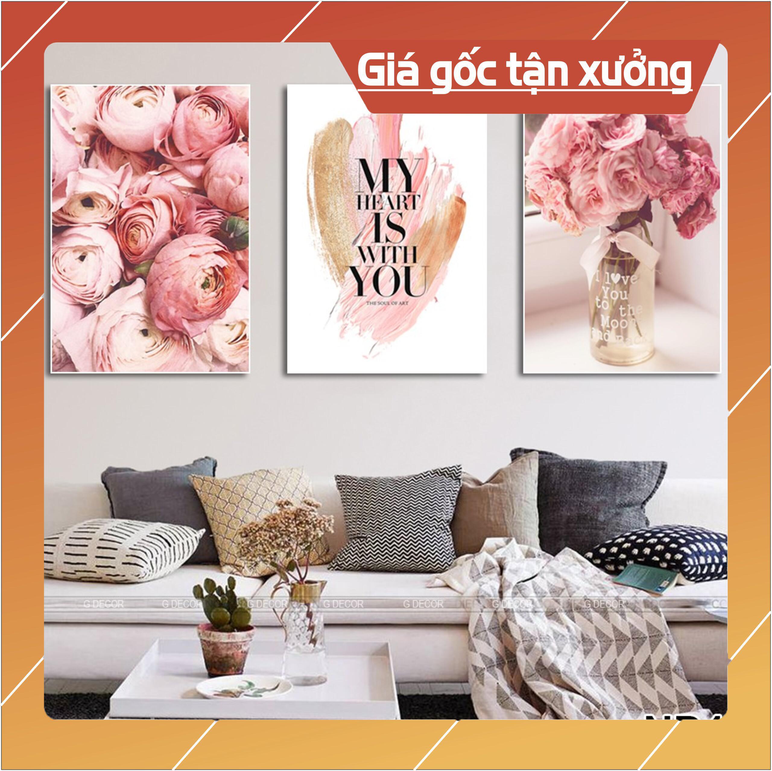 Bộ tranh treo tường phong thủy trang trí nội thất đẹp và giá rẻ