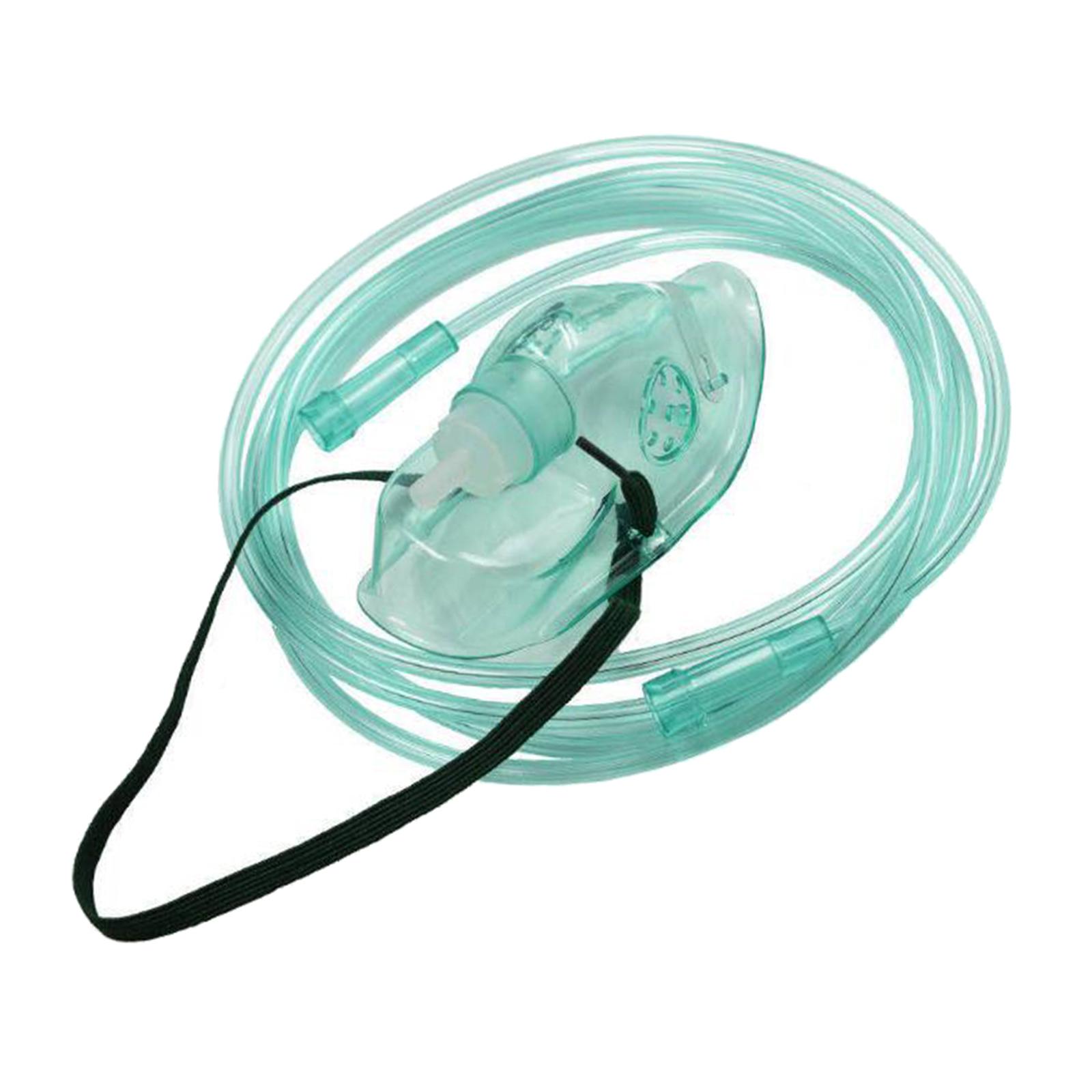 Elongated Oxygen Mask w/ 5.25' Tubing and Adjustable Elastic Strap