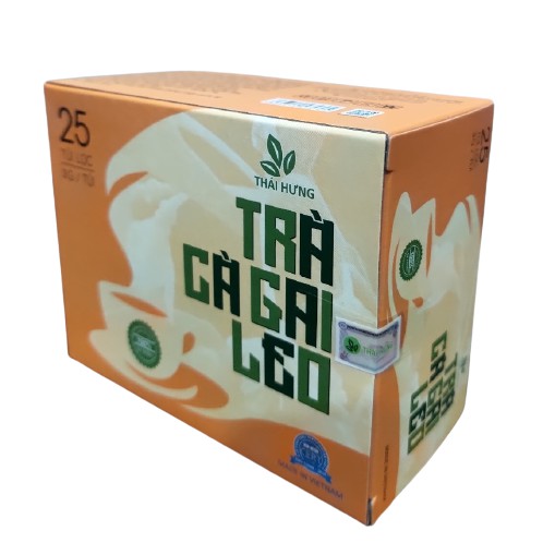 Trà Cà Gai Leo THÁI HƯNG Loại Đặc biệt - Hộp 25 túi lọc x 3g - Thải độc gan, hạ men gan, giảm mỡ trong gan