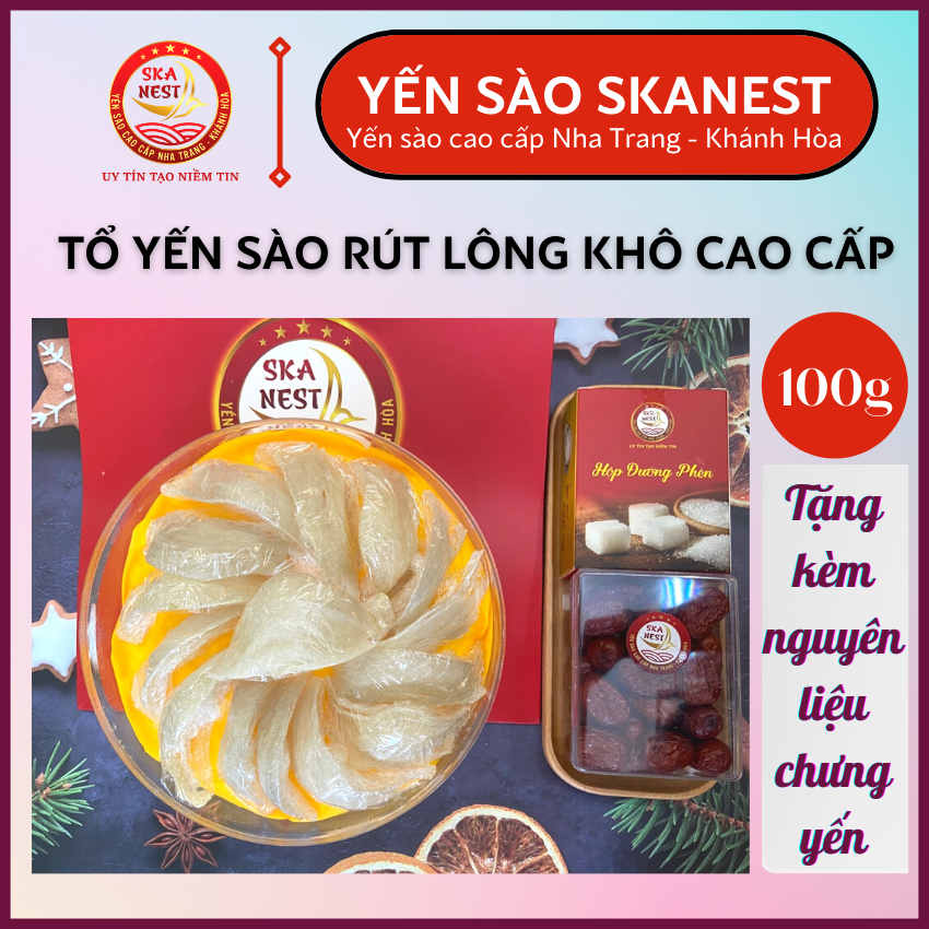 Yến sào tinh chế Rút Lông Khô 1 tai - Yến Sào Rút Lông Khô