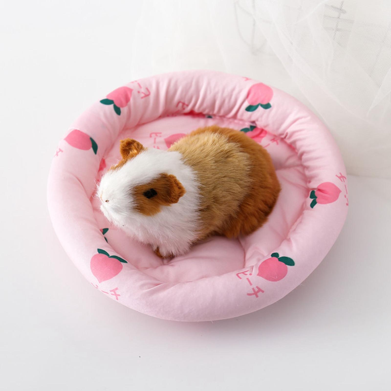 Small Pet Sleeping Pad Hamster Bed Pad Cushion Pad Small Pet Bed Mattres Round Rabbit Mat Guinea Pig Mat for Squirrel Ferret Hedgehog Chinchilla