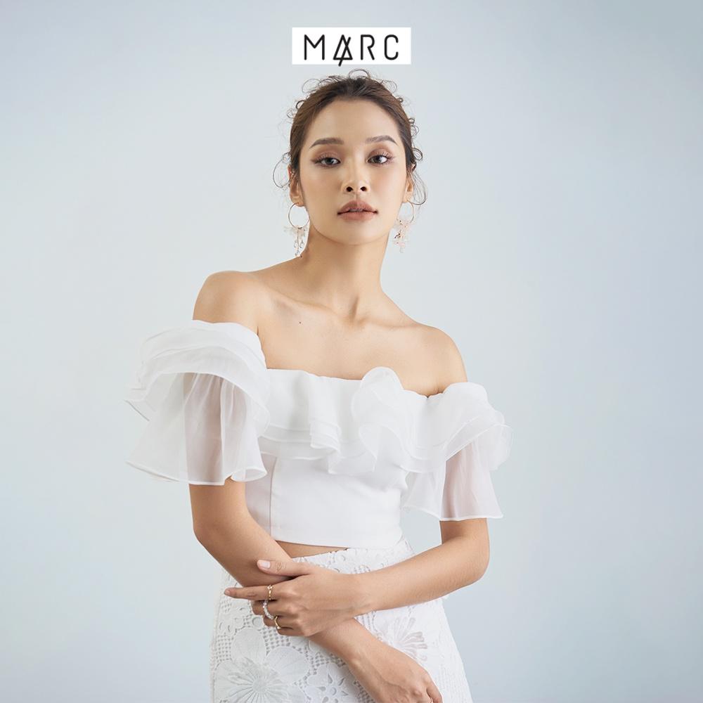 Áo croptop nữ MARC FASHION bẹt vai 3 tầng bèo FALH111722