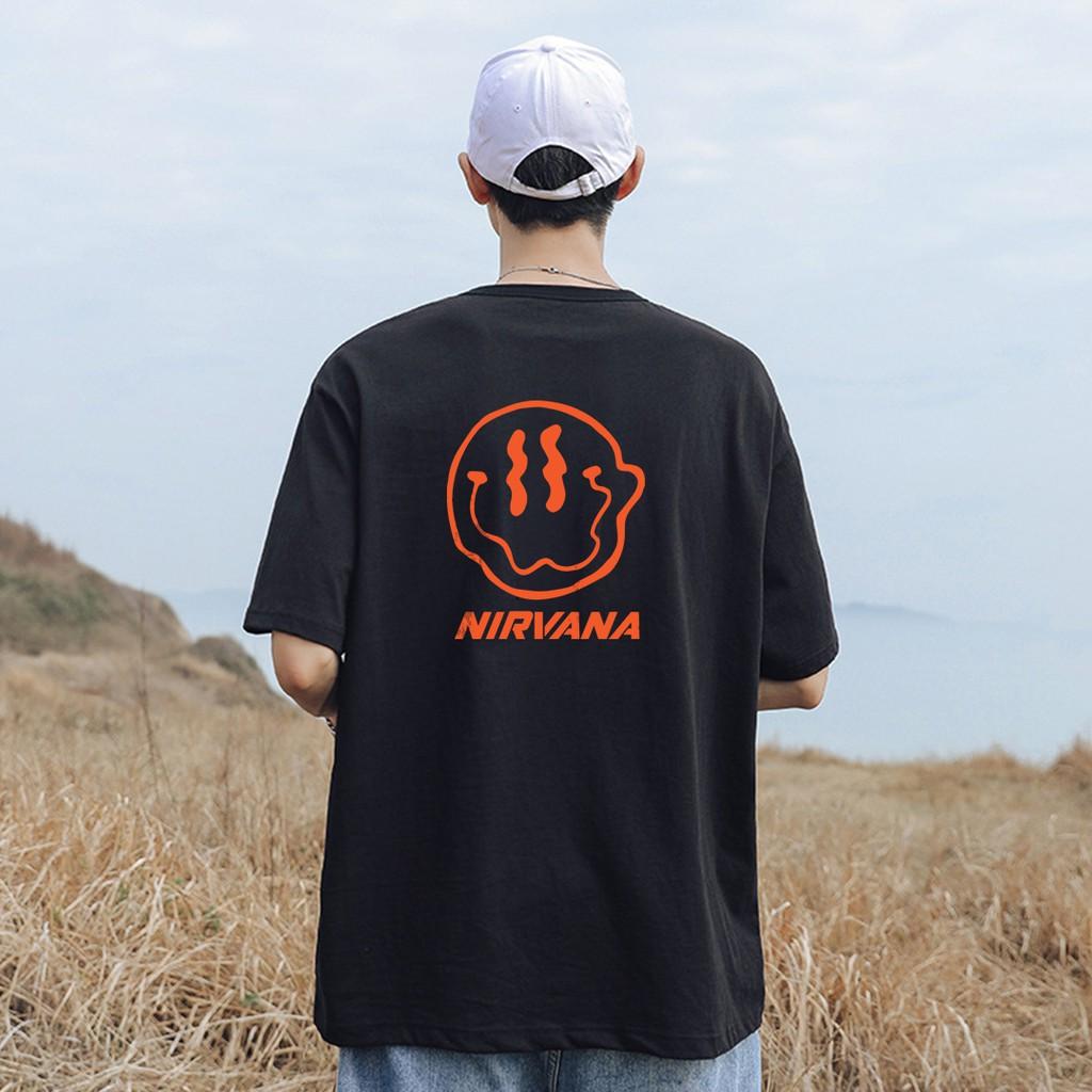Áo phông NIRVANA mặt méo độc lạ đủ màu tay dài form rộng