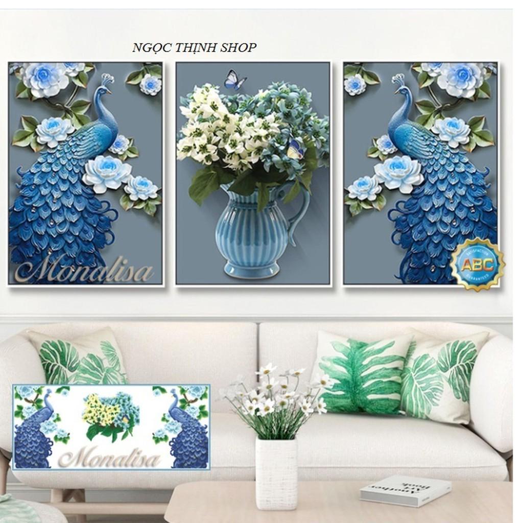 FreeShip từ 250K-Tranh đính đá phu thê viên mãn Y8186- KT:150x70cm
