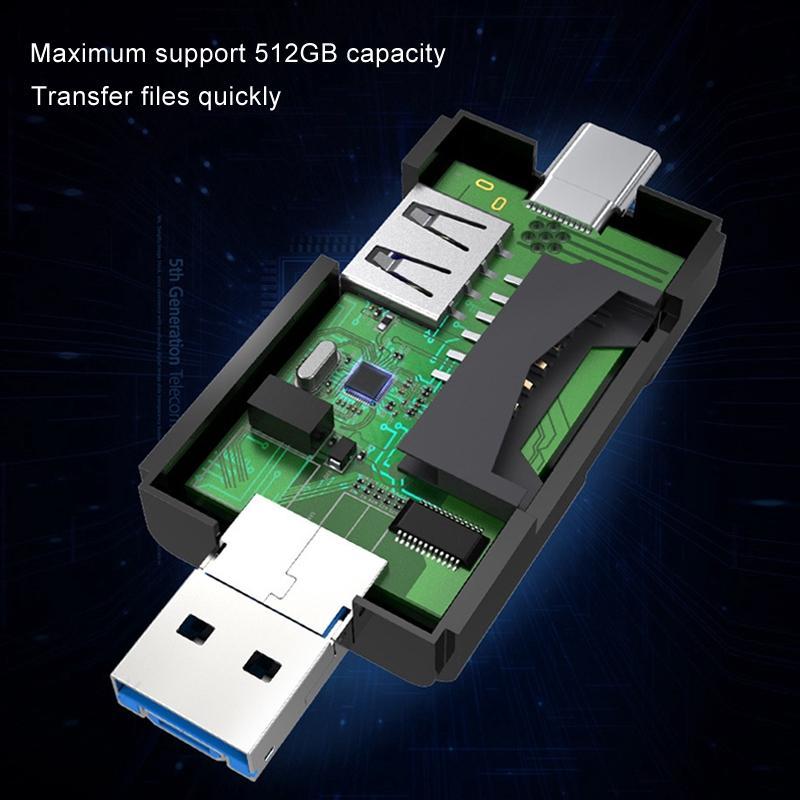 Đầu Đọc Thẻ Nhớ OTG Micro USB/Type-C/SD/TF Card/USB2.0
