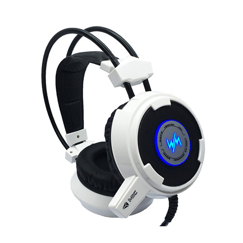 Tai nghe gaming WangMing Computer Headset WM8900L (trắng) - Hàng Nhập Khẩu