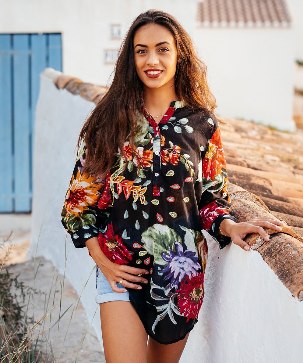 Áo Dài Tay Cotton Isla Bonita IB23185-BL - S