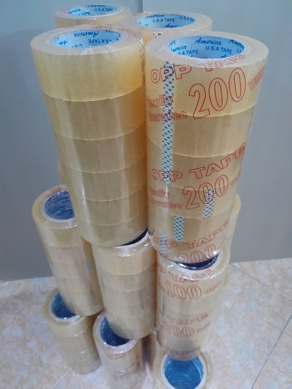 Băng keo trong 1,6Kg, 200 Yard, Lõi 5Li, keo dày, màng dai, đủ cân, đúng lõi, giá xưởng, hàng có sẵn giao ngay