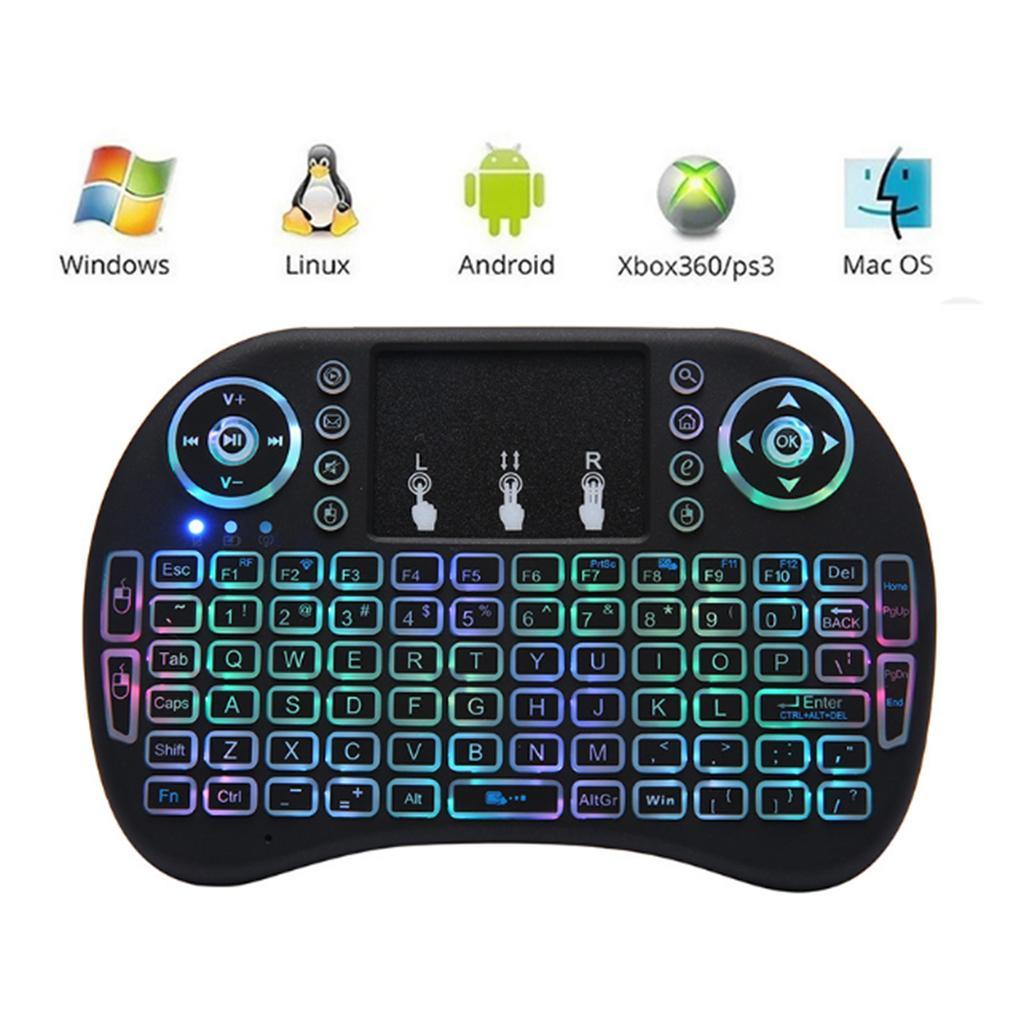Mini Wireless Plug And Play Backlight Touchpad Keyboard Optical Mouse